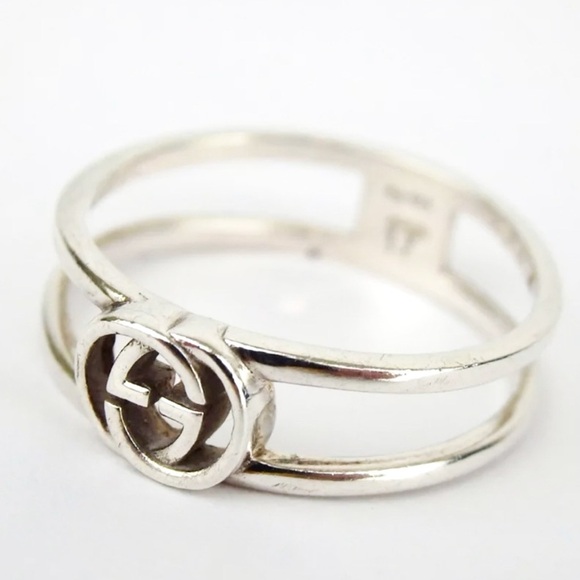 Gucci Interlocking G Sterling Silver Ring - Picture 1 of 9